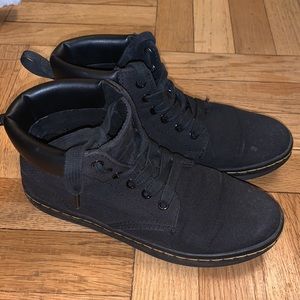 Dr. Marten black canvas boots